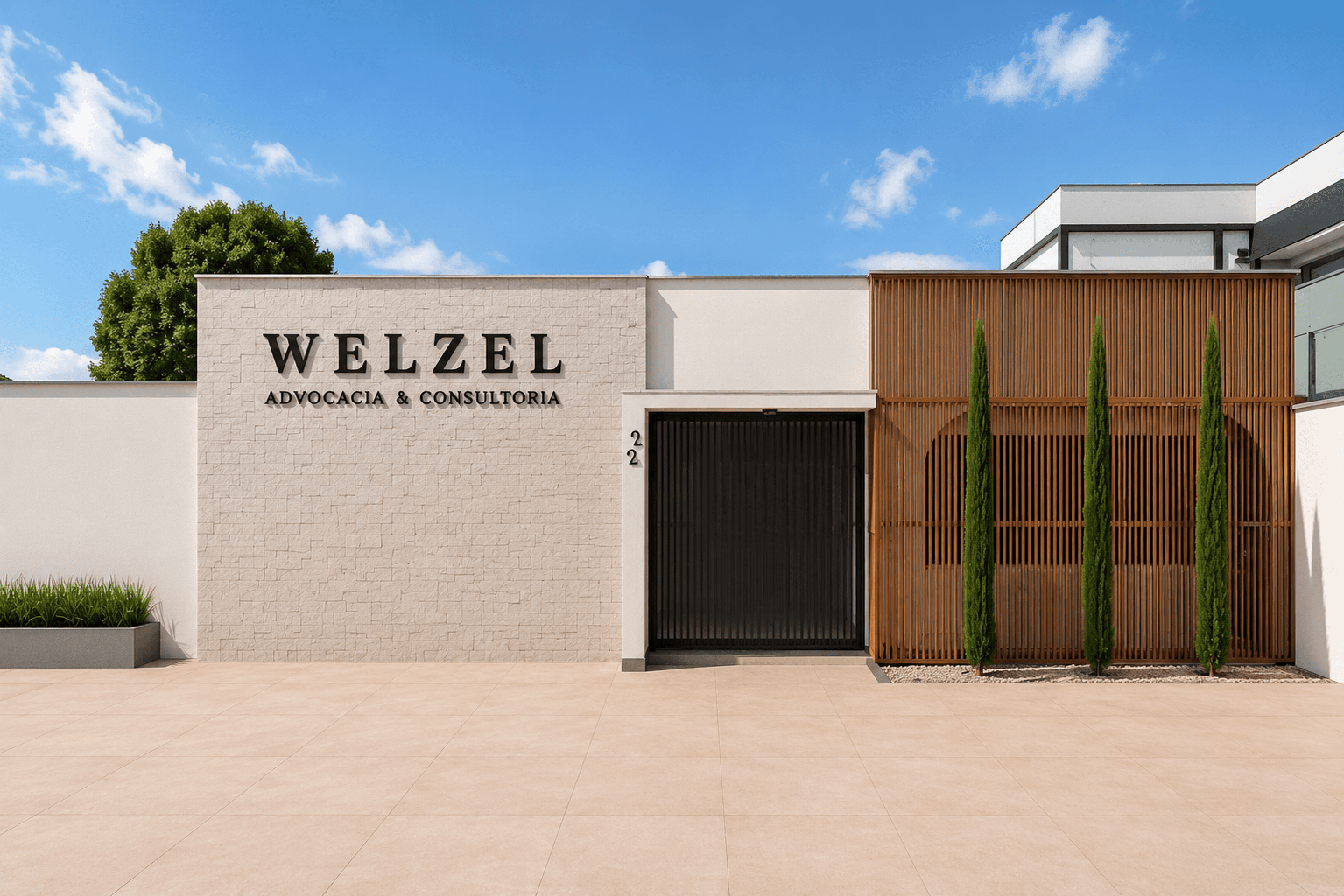 Fachada do escritório Welzel Advocacia & Consultoria em Brazlândia